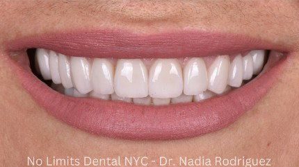 After cosmetic dental work — No Limits Dental patient 1, Midtown Manhattan